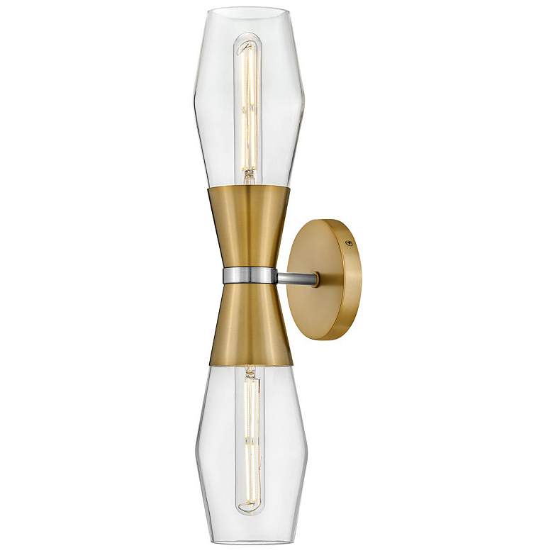 Image 1 LARK LIVIE Large Two Light Sconce Lacquered Brass