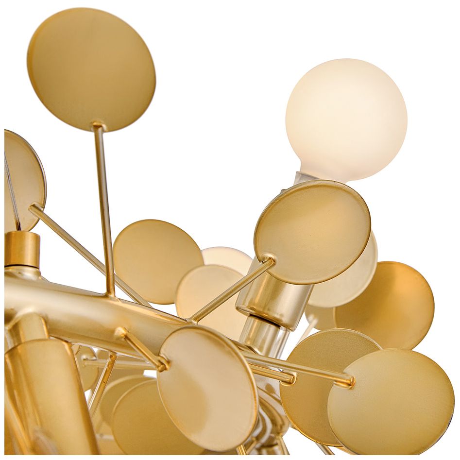 Image 3 Lark Lolli Medium Single Tier Chandelier 30" Distressed Brass more views