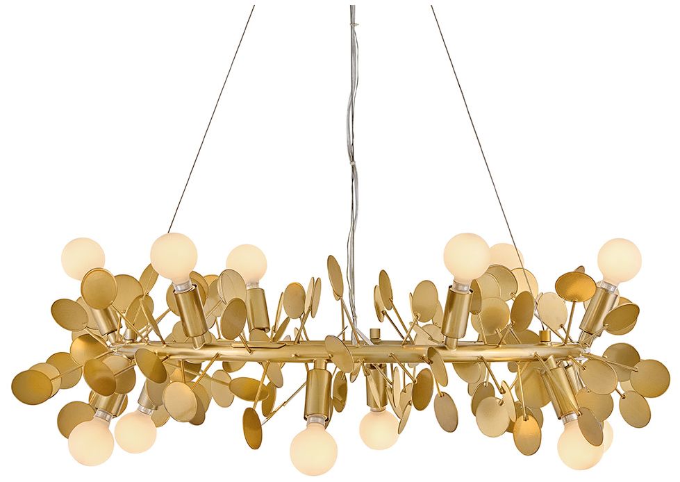 Image 6 Lark Lolli Medium Single Tier Chandelier 30" Distressed Brass more views