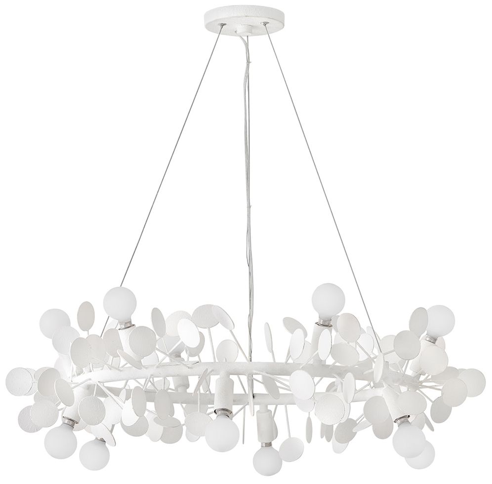 Image 2 Lark Lolli Medium Single Tier Chandelier 30" Textured Plaster more views