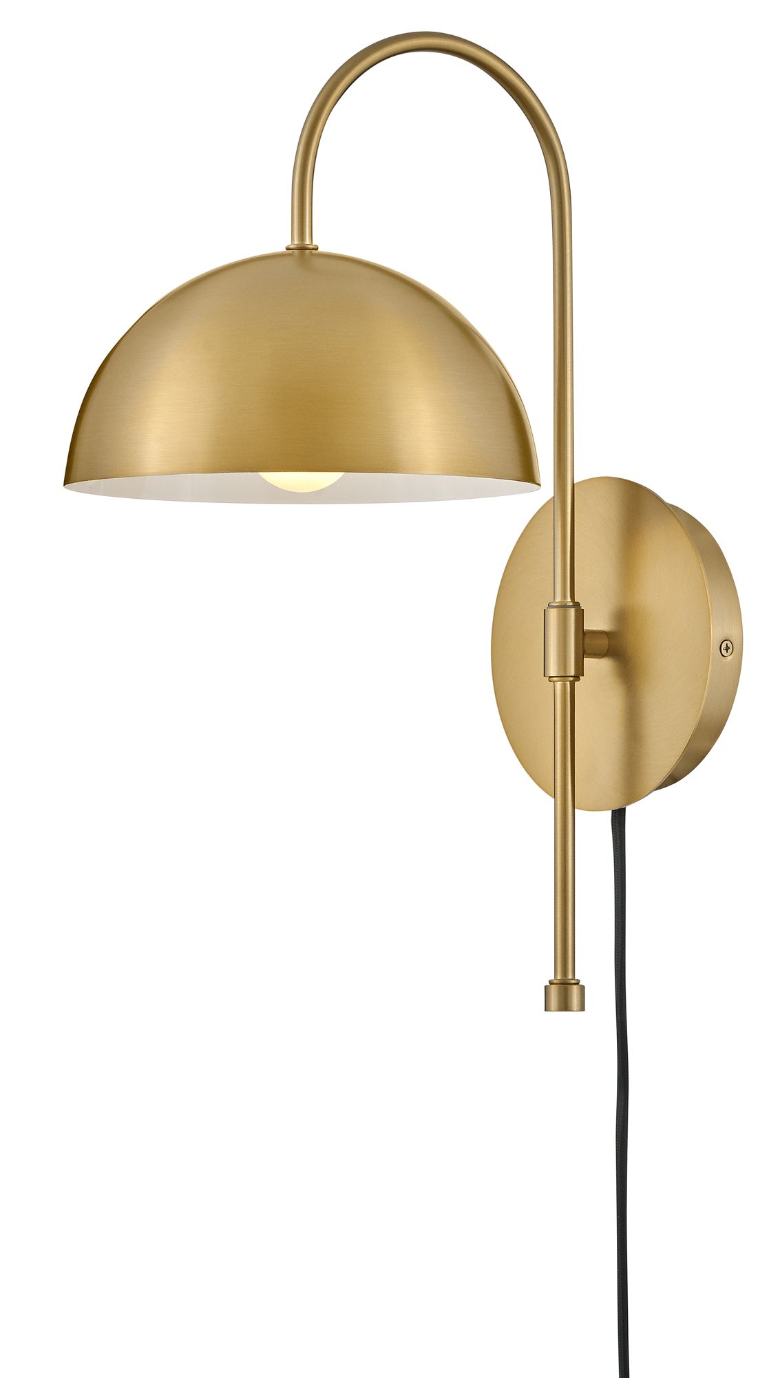 Lark Lou Interior Medium Single Light Sconce 17" Lacquered Brass