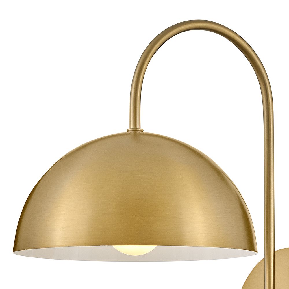 Lark Lou Interior Medium Single Light Sconce 17" Lacquered Brass