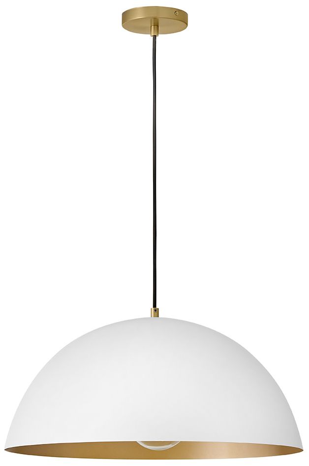 Image 2 Lark Lou Large Pendant 22" Matte White more views