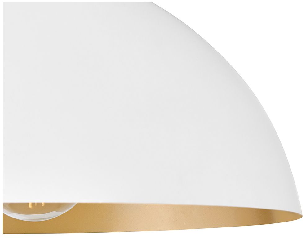 Image 3 Lark Lou Large Pendant 22" Matte White more views