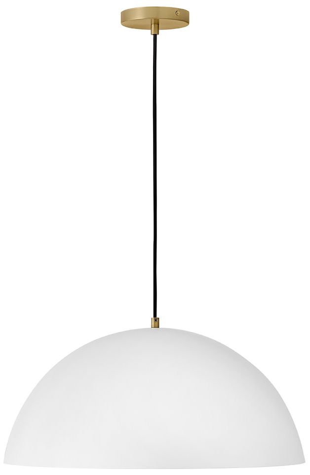 Image 7 Lark Lou Large Pendant 22" Matte White more views