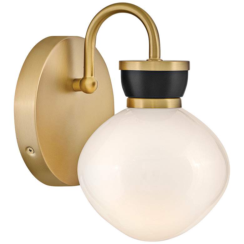Image 1 Lark Lucy Bath Small Single Light Sconce 6" Lacquered Brass
