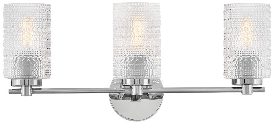 Lark Mabel Bath Medium Three Light Vanity 24.5" Chrome