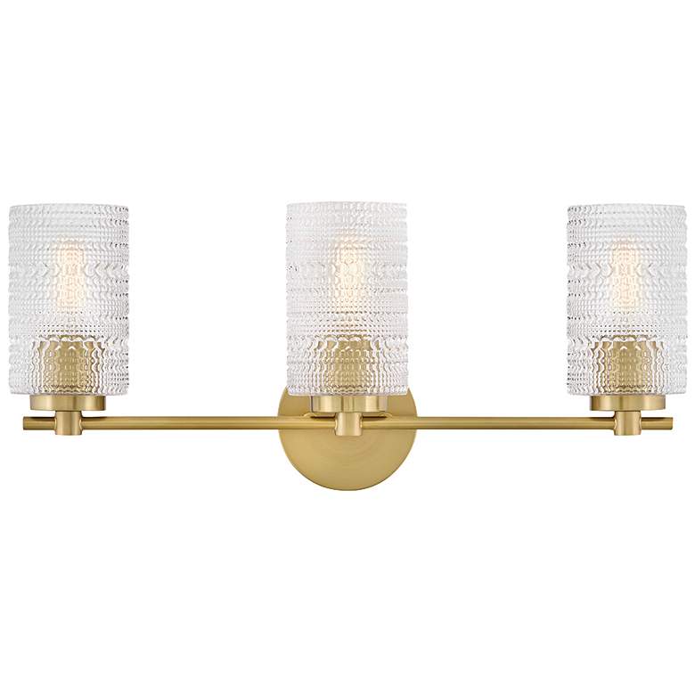 Image 1 Lark Mabel Bath Medium Three Light Vanity 24.5" Lacquered Brass