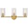 Lark Mabel Bath Medium Three Light Vanity 24.5" Lacquered Brass