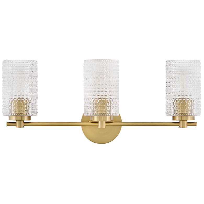 Image 2 Lark Mabel Bath Medium Three Light Vanity 24.5" Lacquered Brass more views