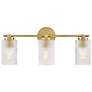 6_Lark Mabel Bath Medium Three Light Vanity 24.5" Lacquered Brass more views