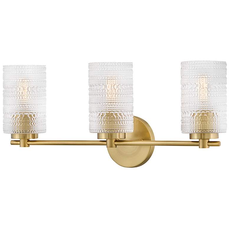 Image 7 Lark Mabel Bath Medium Three Light Vanity 24.5" Lacquered Brass more views