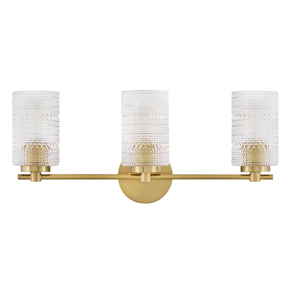 Image 2 Lark Mabel Bath Medium Three Light Vanity 24.5" Lacquered Brass more views