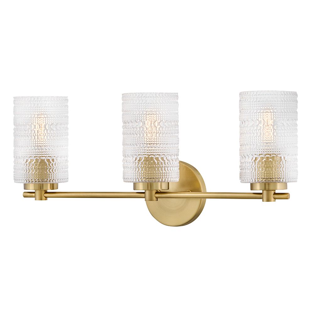 Image 7 Lark Mabel Bath Medium Three Light Vanity 24.5" Lacquered Brass more views