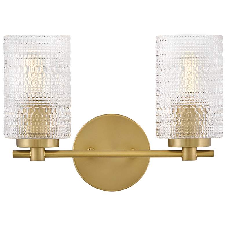 Image 1 Lark Mabel Bath Small Two Light Vanity 14" Lacquered Brass