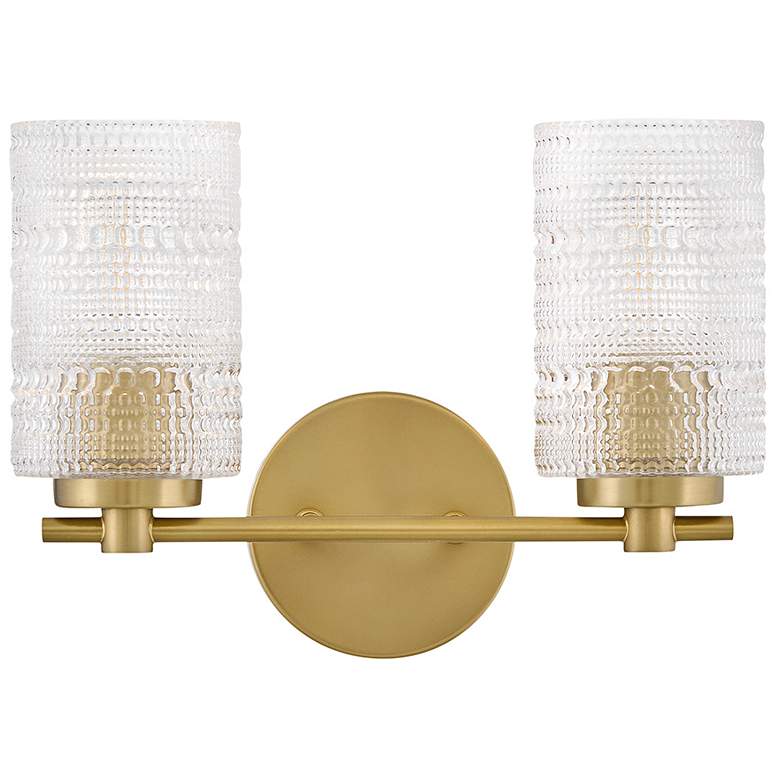 Image 2 Lark Mabel Bath Small Two Light Vanity 14" Lacquered Brass more views