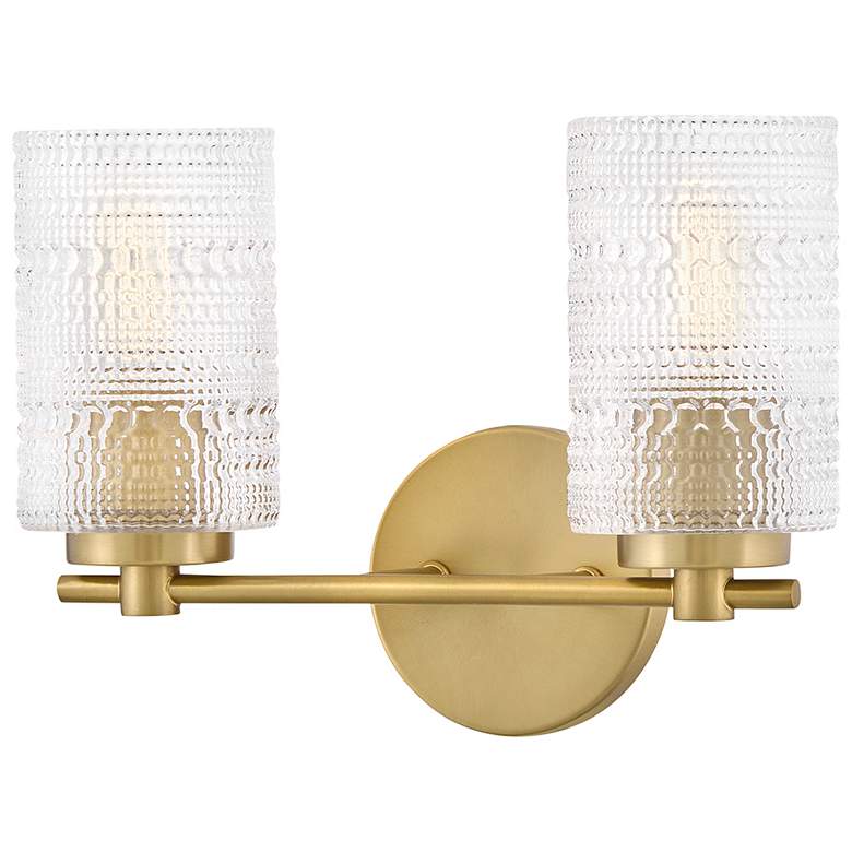 Image 6 Lark Mabel Bath Small Two Light Vanity 14" Lacquered Brass more views