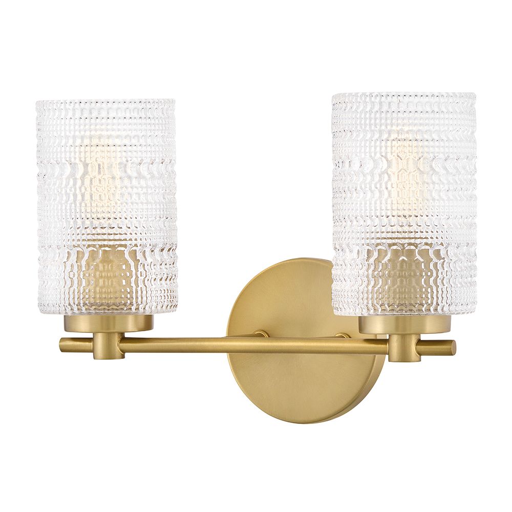 Image 6 Lark Mabel Bath Small Two Light Vanity 14" Lacquered Brass more views