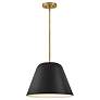 LARK MADI Large Pendant Lacquered Brass with Black accents