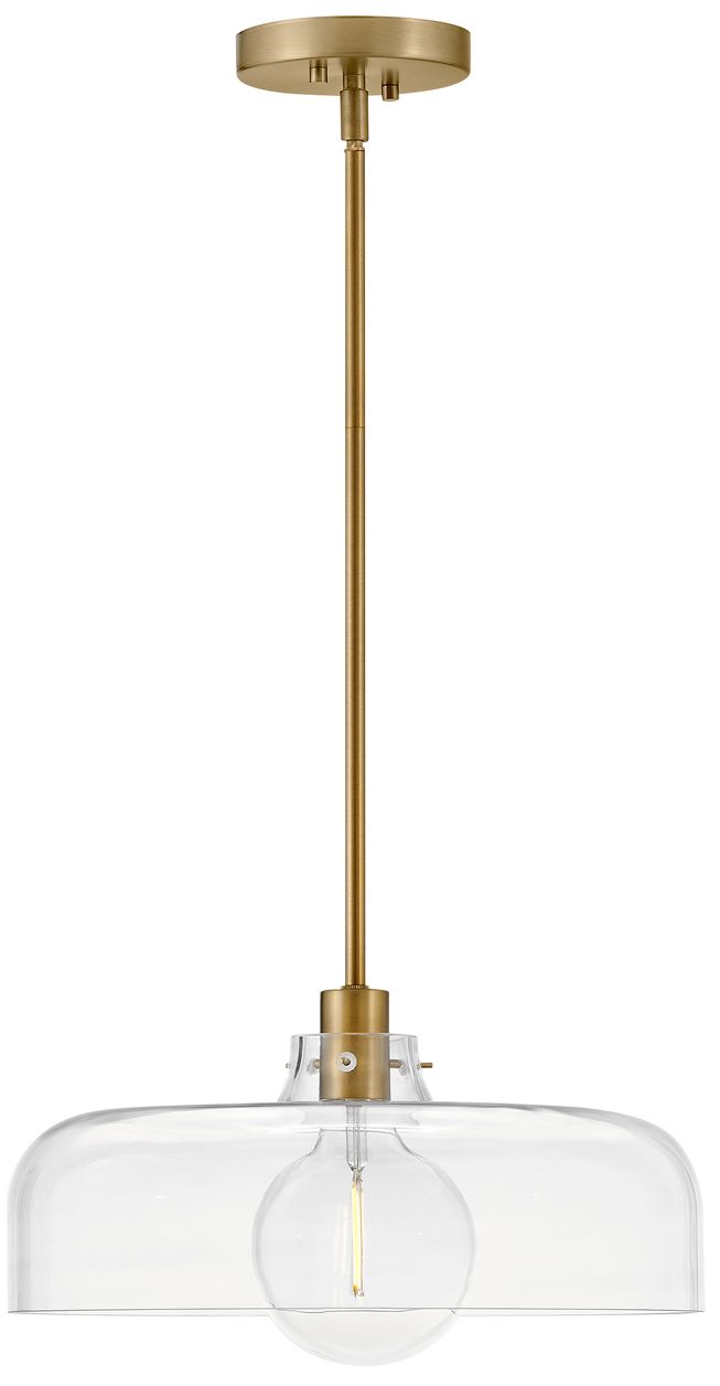 Lark Maisie Interior Medium Pendant 15" Clear Lacquered Brass