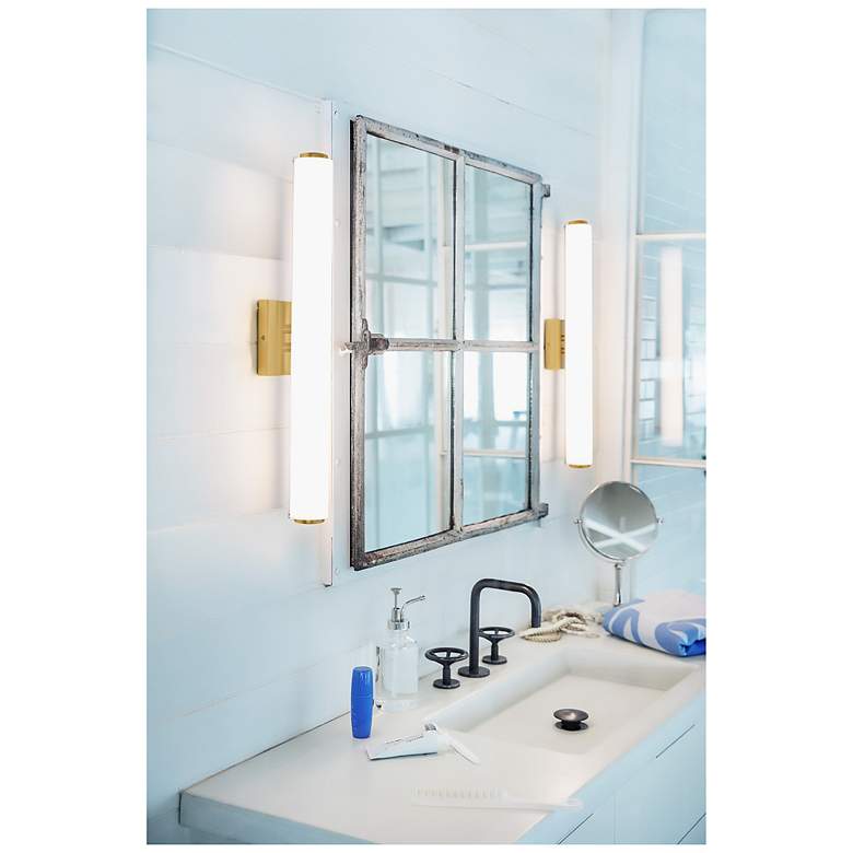 Image 3 Lark Marti Bath Large Led Vanity Lacquered Brass more views