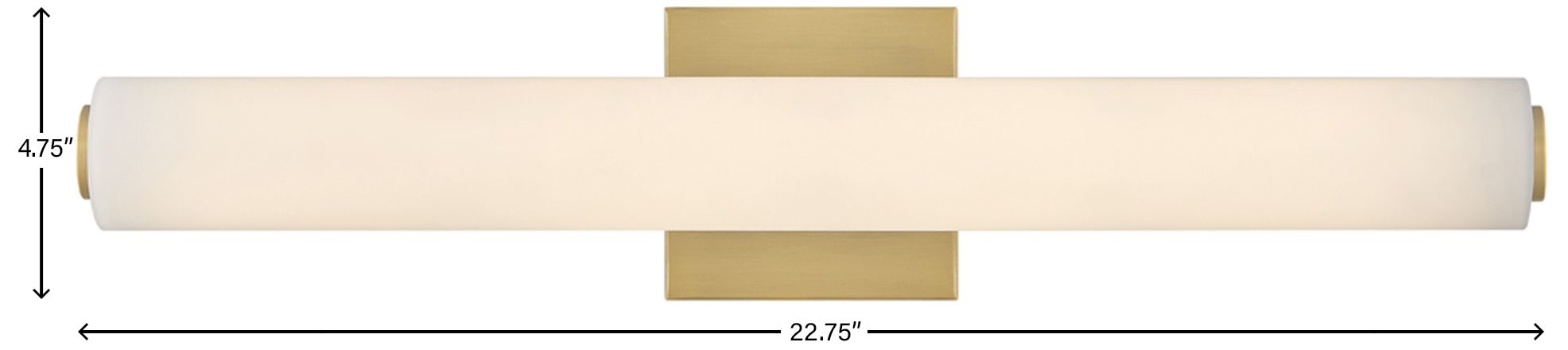 Lark Marti Bath Large Led Vanity Lacquered Brass