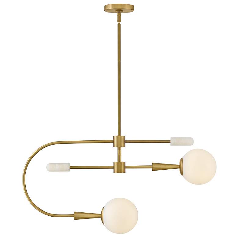 Image 1 Lark Maude Interior Medium Single Tier 32.25" Lacquered Brass