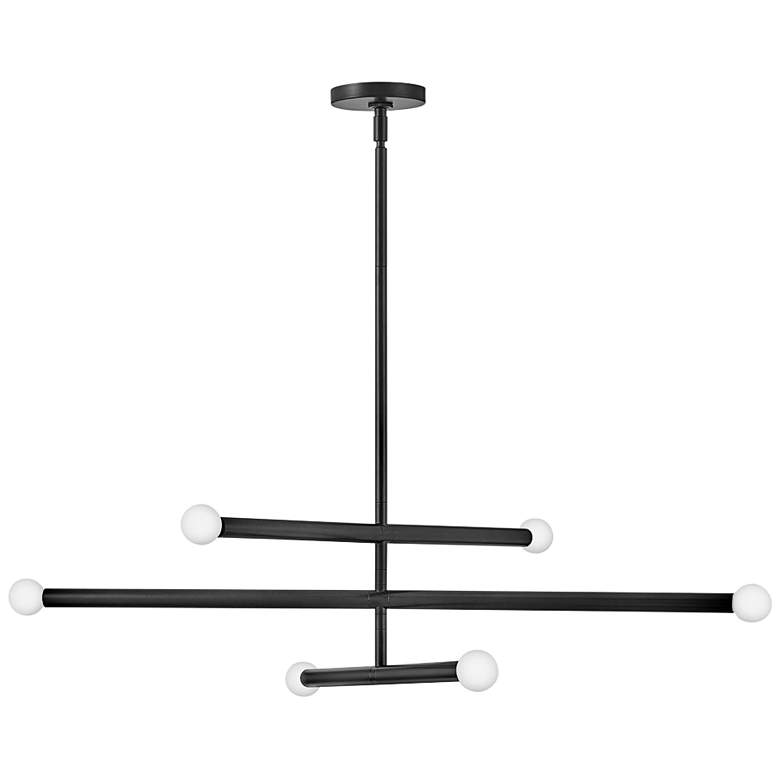 Image 1 Lark Millie 35 3/4" Wide Black 6-Light Multi-Tier Pendant