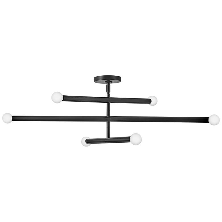 Image 3 Lark Millie 35 3/4" Wide Black 6-Light Multi-Tier Pendant more views