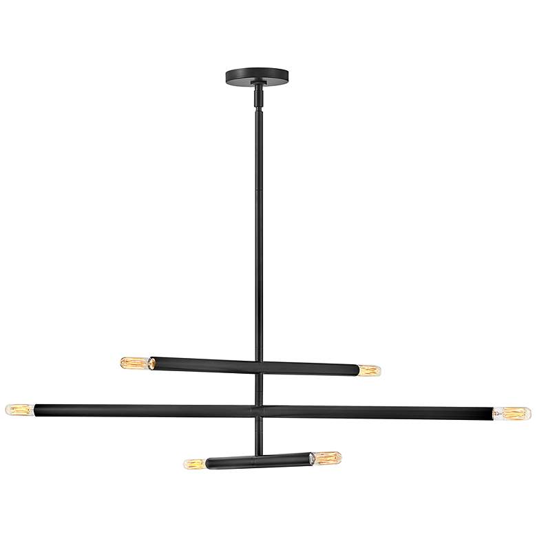 Image 4 Lark Millie 35 3/4" Wide Black 6-Light Multi-Tier Pendant more views