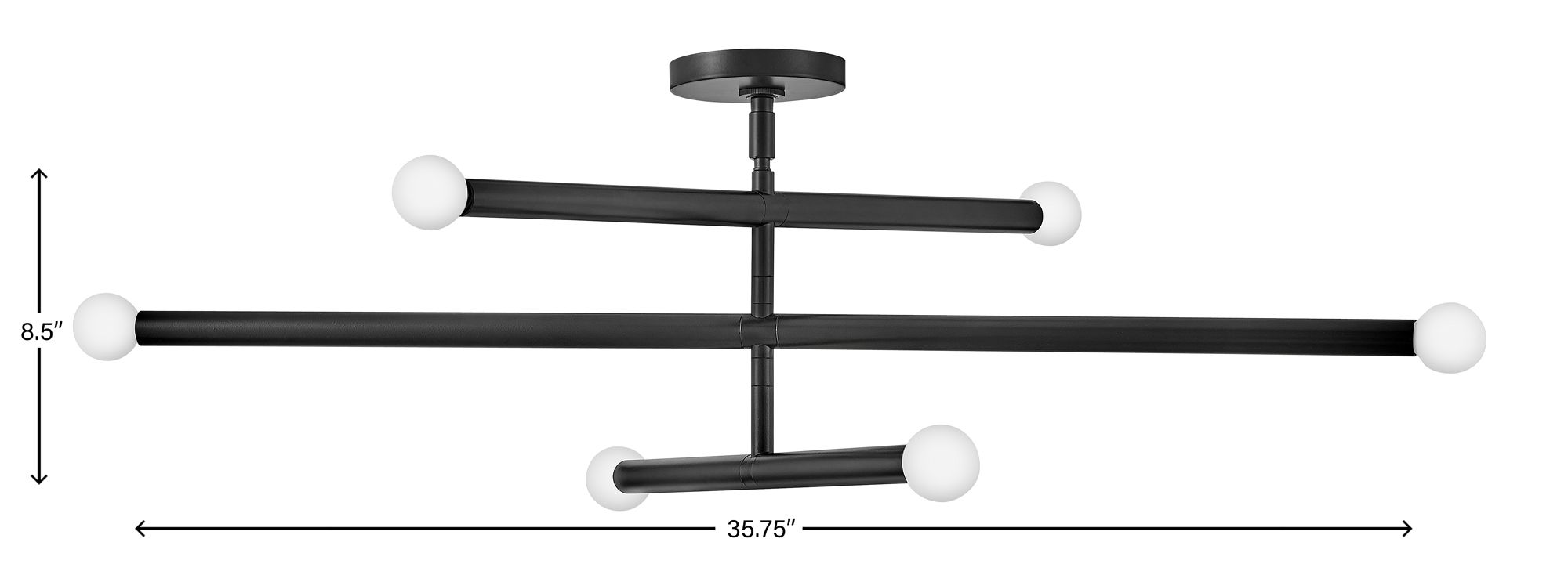 Image 7 Lark Millie 35 3/4" Wide Black 6-Light Multi-Tier Pendant more views