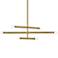Lark-Millie Chandelier-Six Light Convertible Multi Tier-Lacquered Brass