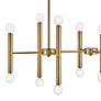 Lark-Millie Chandelier-Sixteen Light Convertible Linear-Lacquered Brass