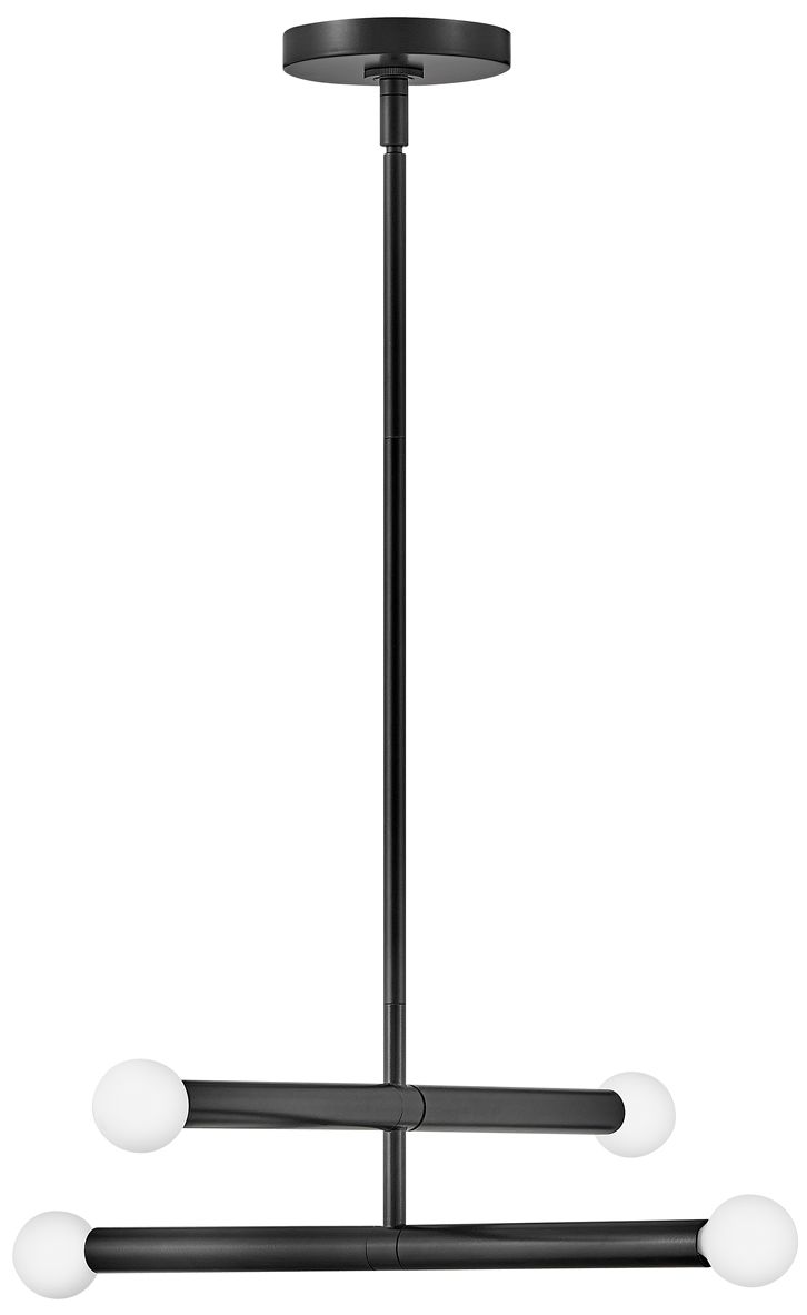 Image 2 Lark Millie Interior 4 Light Convertible Pendant 15.75" Black