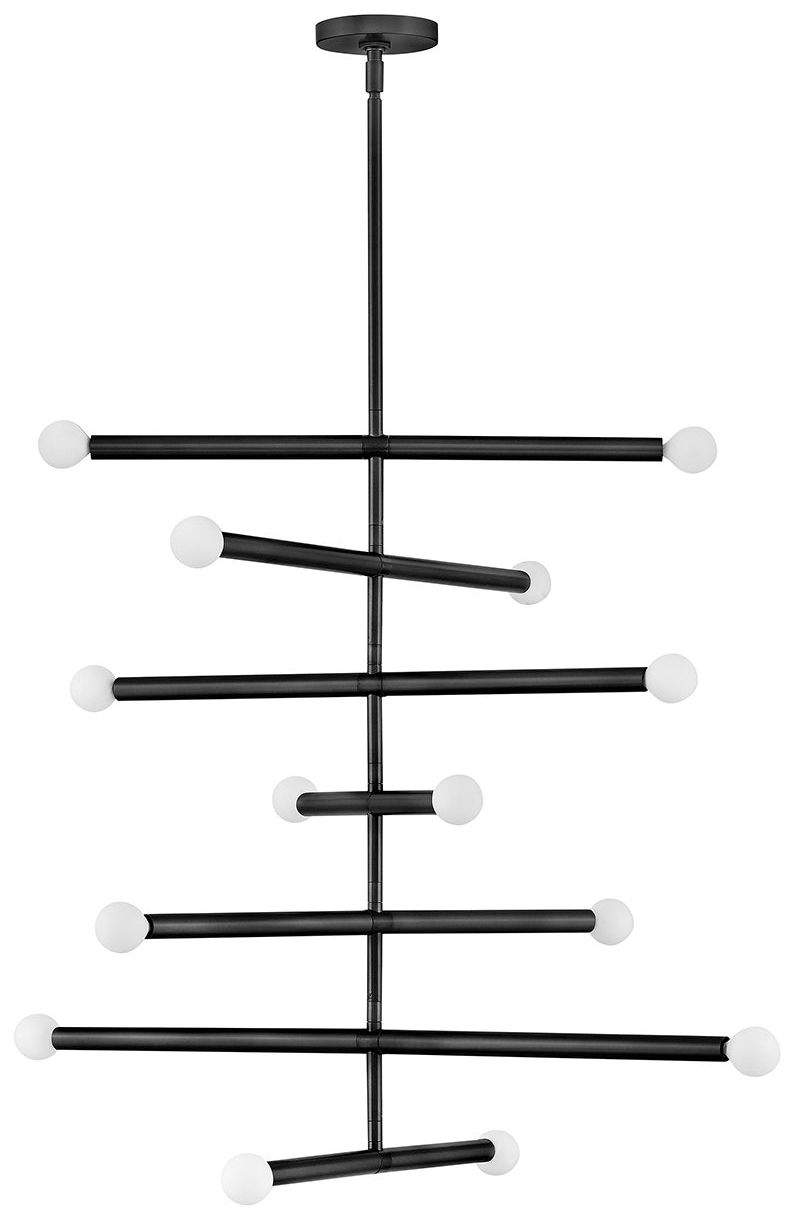 Lark Millie Interior Large Multi Tier Chandelier 31.5" Black