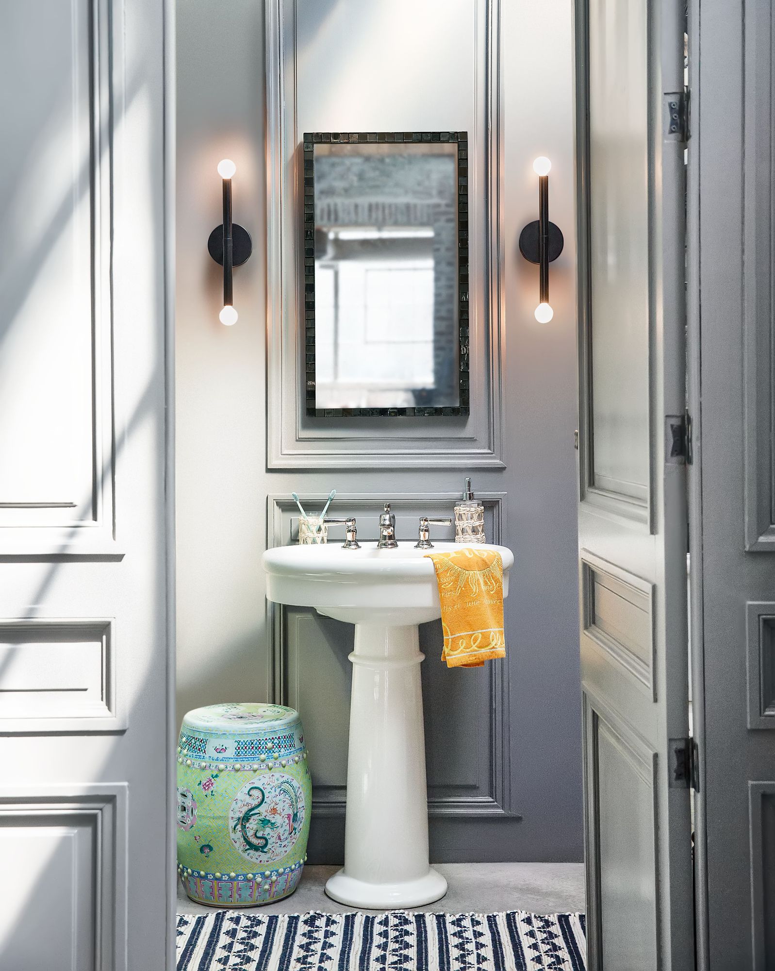 Image 5 Lark Millie Interior Medium Two Light Tall Sconce 14" Black more views