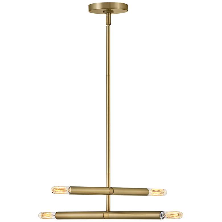 Image 2 Lark-Millie Pendant-Four Light Convertible Pendant-Lacquered Brass more views