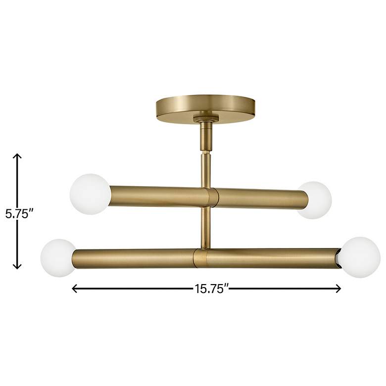 Image 7 Lark-Millie Pendant-Four Light Convertible Pendant-Lacquered Brass more views