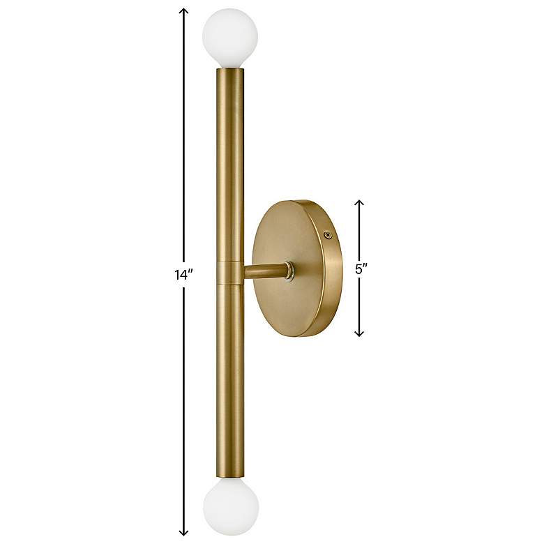 Image 7 Lark-Millie Sconce-Two Light Tall Sconce-Lacquered Brass more views