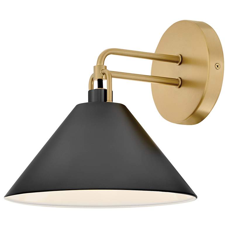 Image 1 Lark Milo Small Single Light Sconce Lacquered Brass