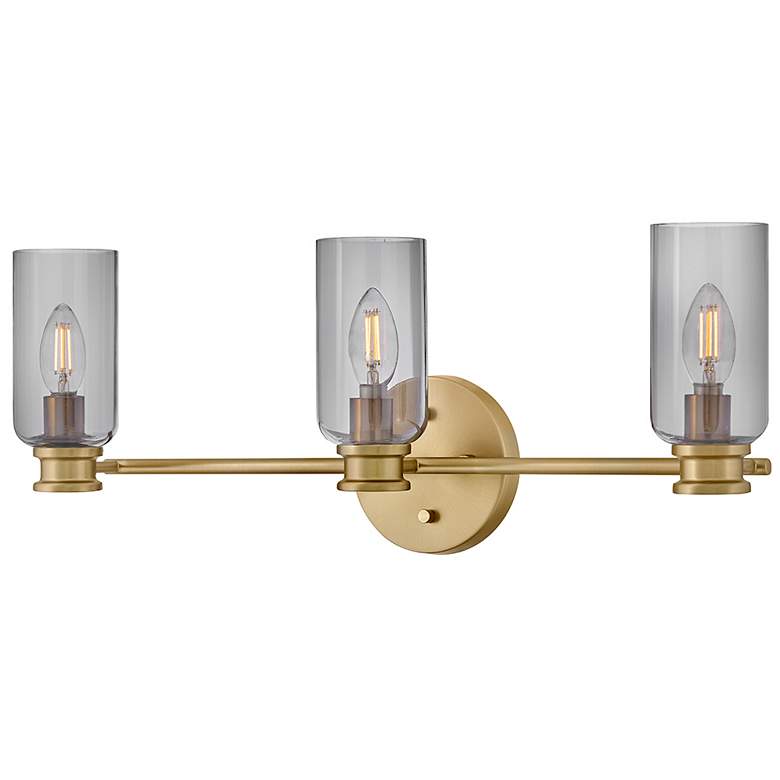 Image 6 Lark Naomi Bath Medium Three Light Vanity 24" Lacquered Brass more views