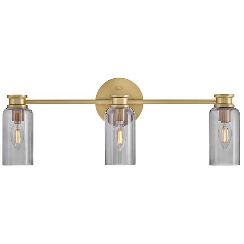 Image 7 Lark Naomi Bath Medium Three Light Vanity 24" Lacquered Brass more views