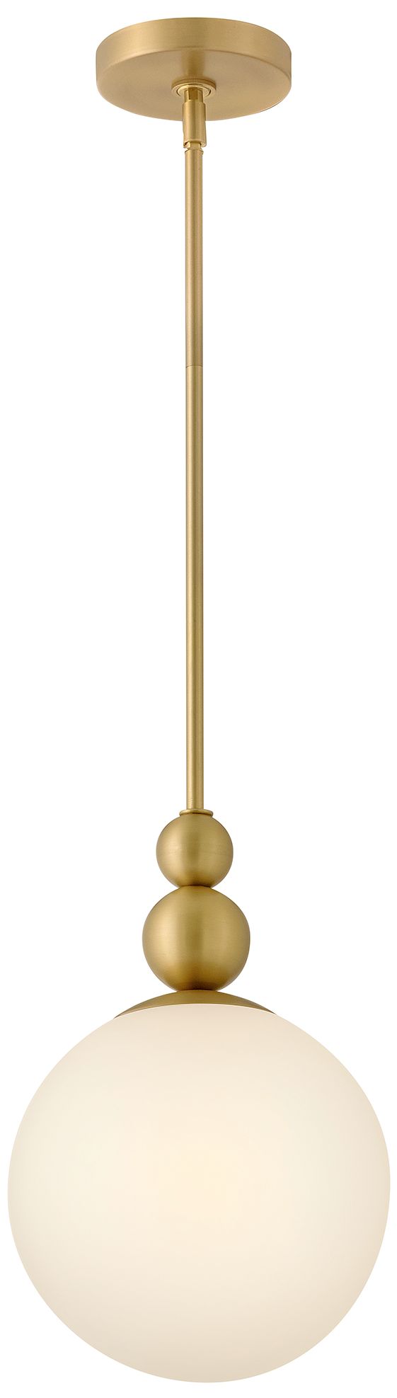 Lark Opalite Small Pendant 9.5" Lacquered Brass
