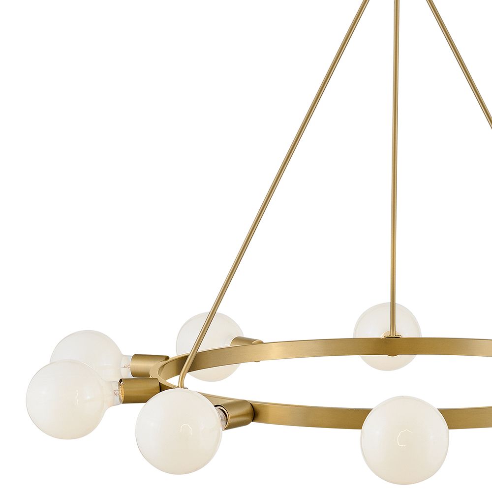 Lark Orla Interior Large Single Tier Chandelier 36" Lacquered Brass