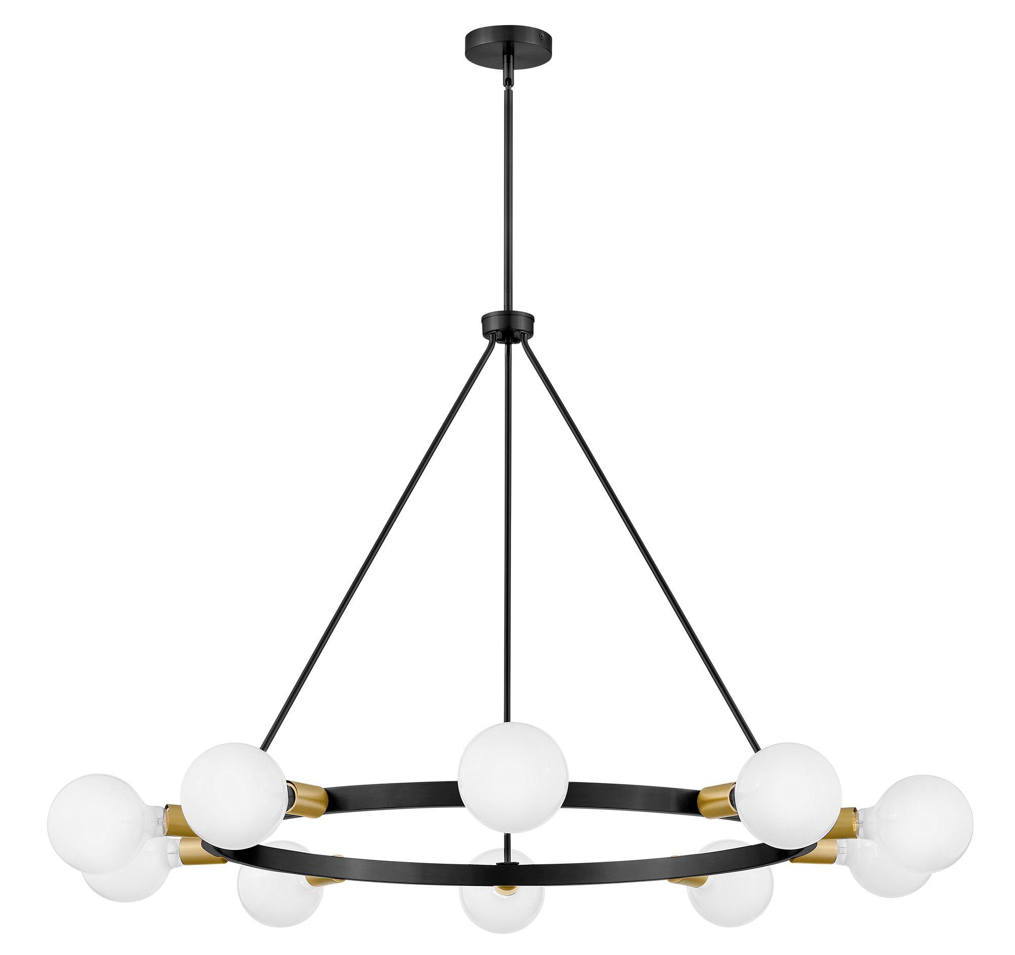 Image 2 Lark Orla Large Single Tier Chandelier 36" Black more views