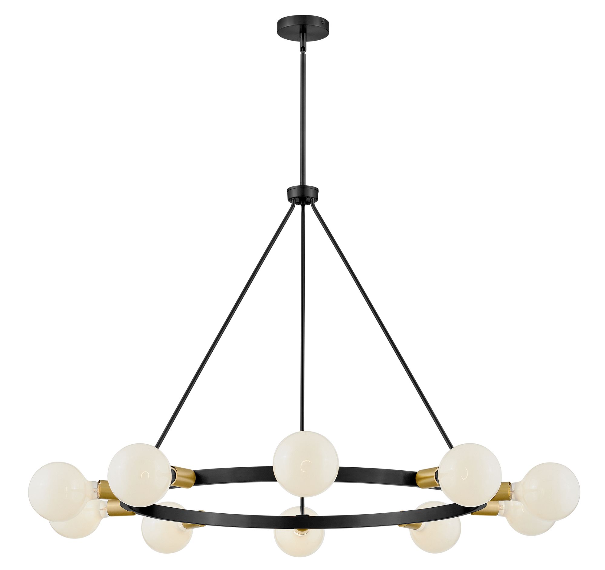 Image 3 Lark Orla Large Single Tier Chandelier 36" Black more views