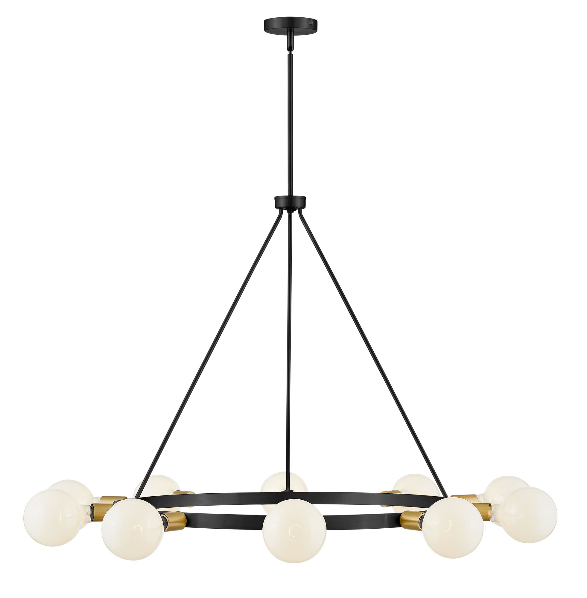 Image 4 Lark Orla Large Single Tier Chandelier 36" Black more views