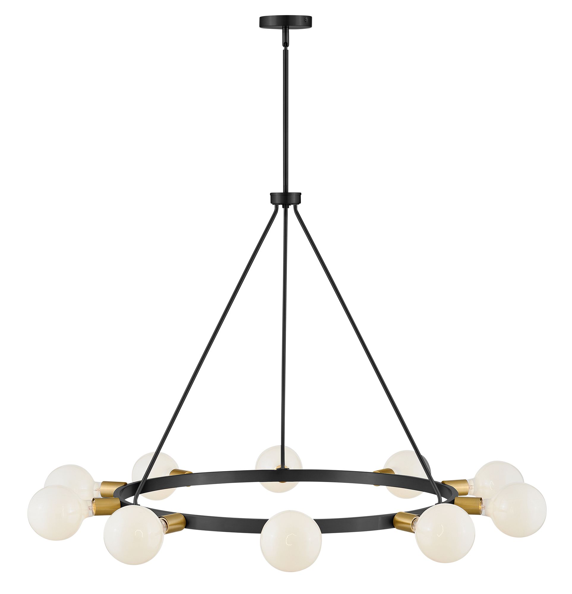 Image 6 Lark Orla Large Single Tier Chandelier 36" Black more views
