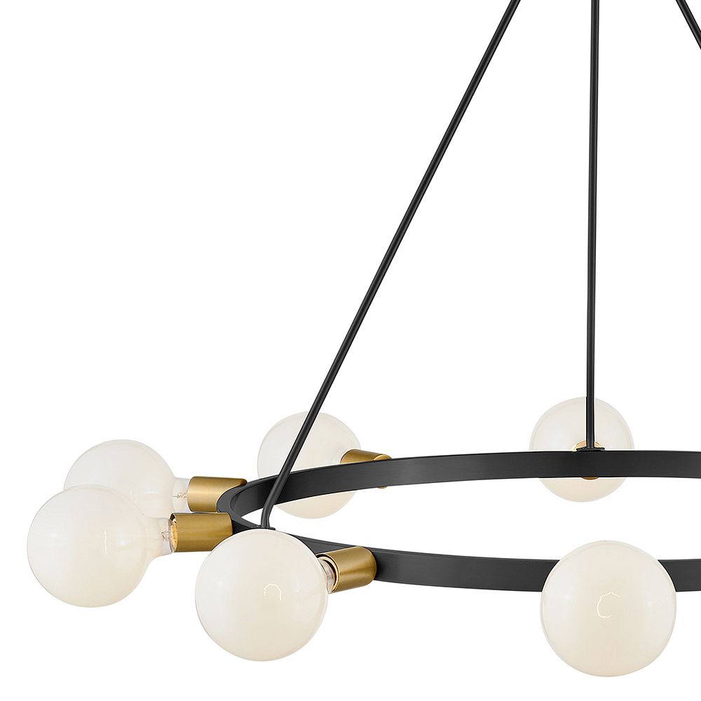 Image 7 Lark Orla Large Single Tier Chandelier 36" Black more views