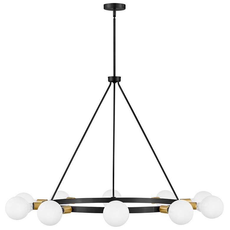 Image 1 LARK ORLA Large Single Tier Chandelier Black